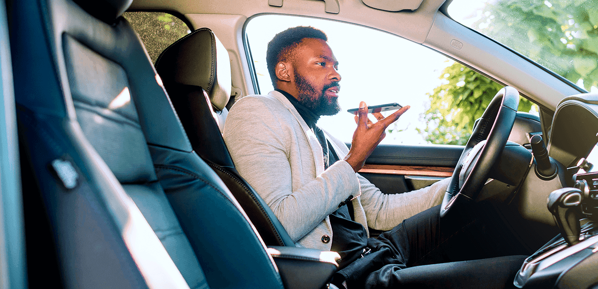 Driver speaking with support from inside a vehicle